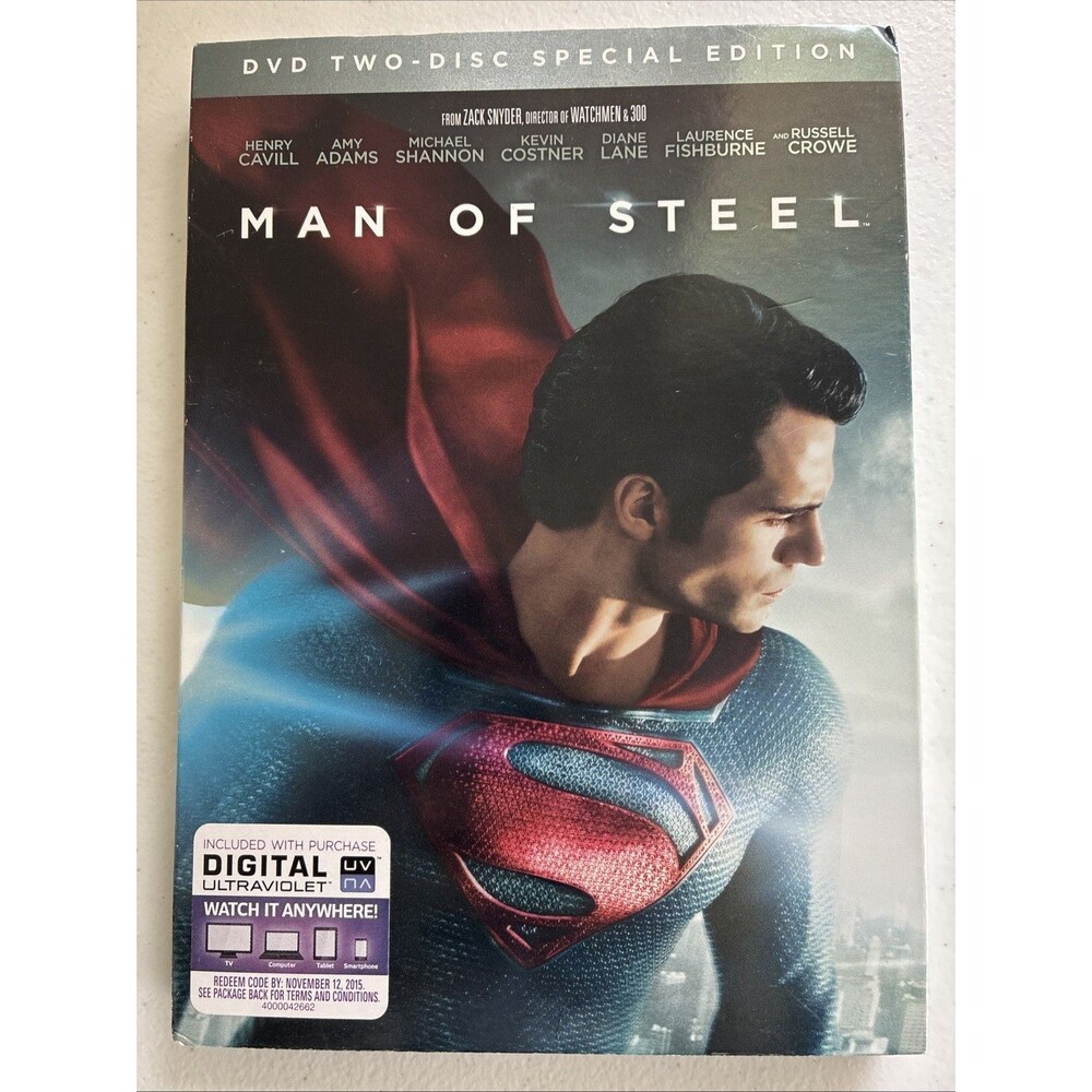 NEW Man of Steel (Two-Disc DVD Special Edition) Henry Cavill, Amy Adams Sealed